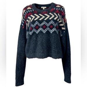 Frye Nordic Print Cropped Cozy Sweater Size 1X